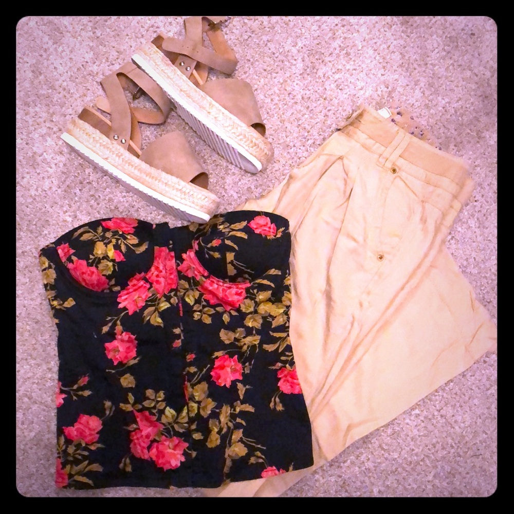 Floral corset top